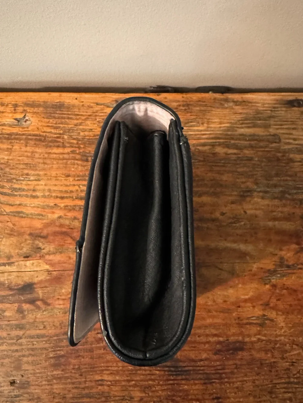 Stella & Dot Black Quilted Wallet Clutch w/Rose Gold Detail & Crossbody Strap